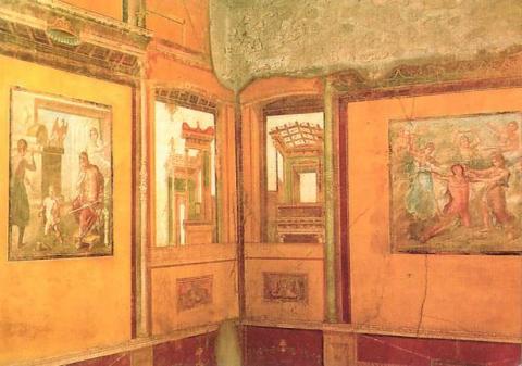 Fotografia: Malarstwo iluzjonistyczne  - Willa Wettiuszów w Pompejach