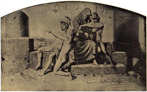 Fotografia: Alegoria Polski - karta tytułowa cyklu Polonia